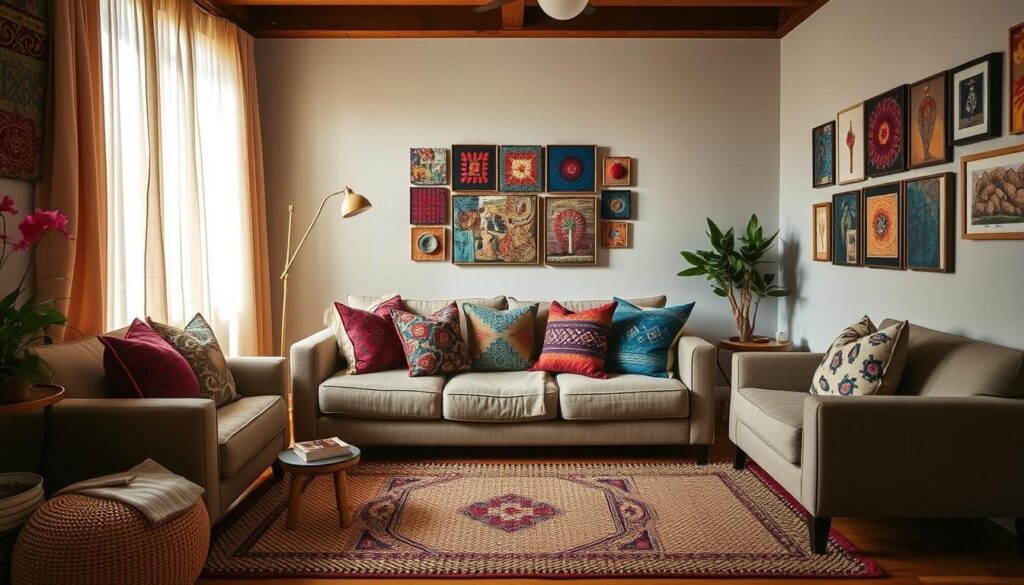 budget-friendly decoration with textiles